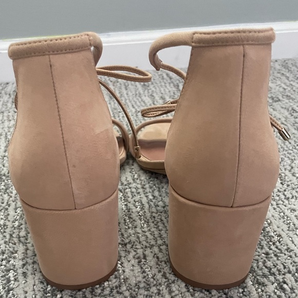 Gianni Bini Nude Suede Heels - Picture 4 of 6